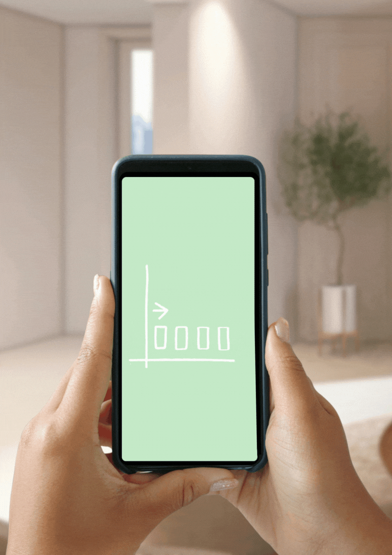 Graphique animé montrant la croissance du business grâce au digital